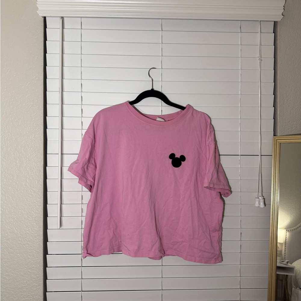 Pink T-Shirt with Black Mouse Logo